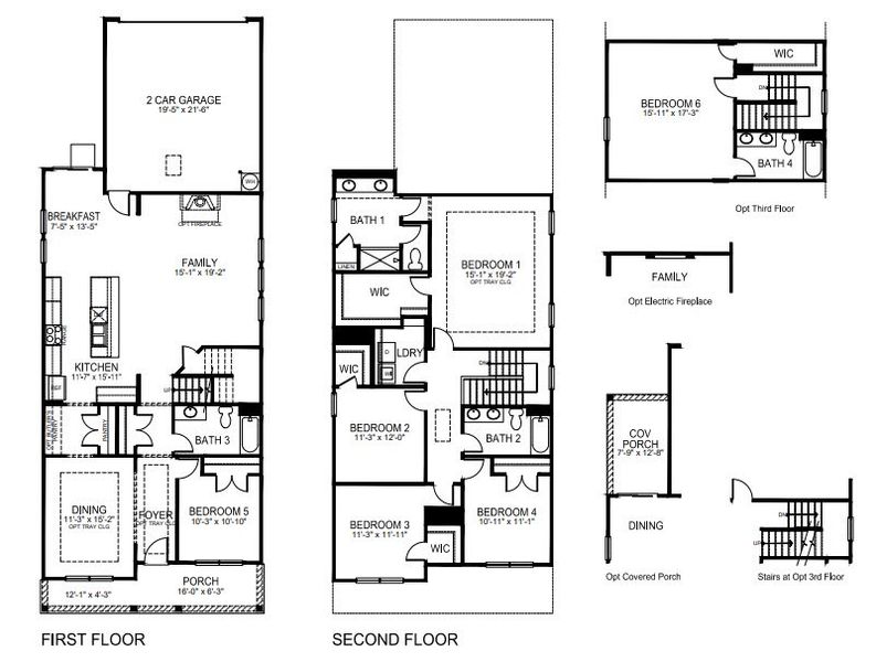2D floor plan layout for the Jackson by D.R. Horton in Oak Grove Hill, Huntersville, NC (Image 1).