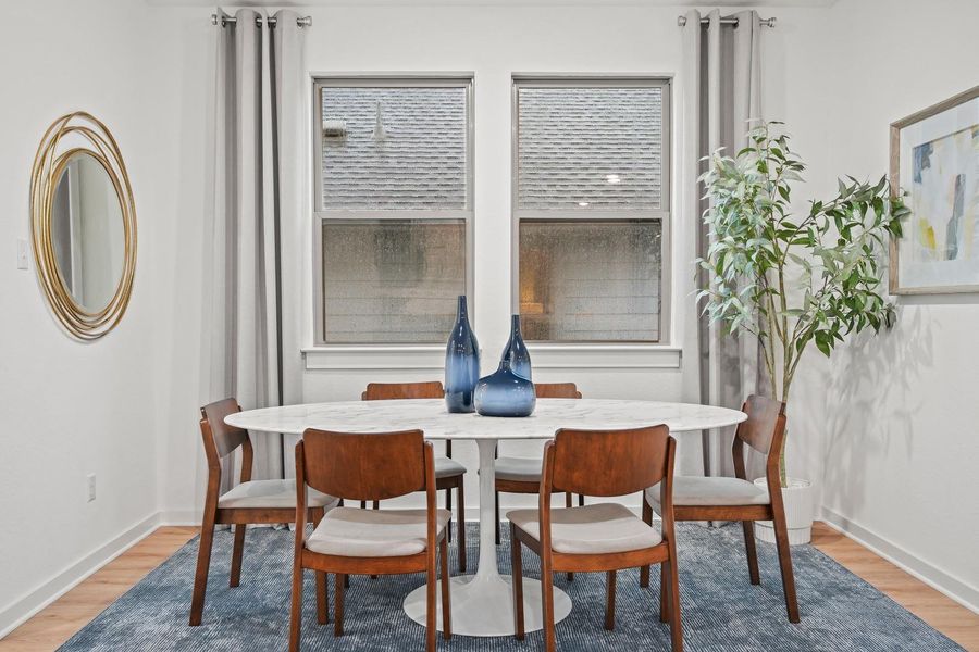 Dining room in the Oak home plan by Trophy Signature Homes – REPRESENTATIVE PHOTO