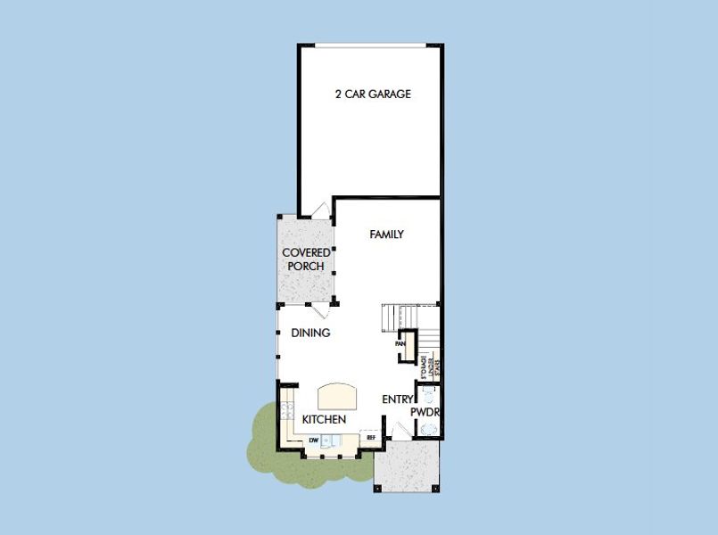 2D floor plan layout for the The Edmond by David Weekley Homes in Two Step Farm 35', Montgomery, TX (Image 5).
