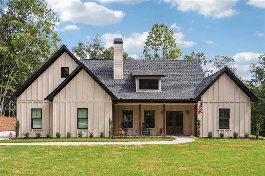 Front exterior of a new home in , Winston, GA, highlighting curb appeal (Image 19). Front exterior of a new home in , Winston, GA, highlighting curb appeal (Image 19).