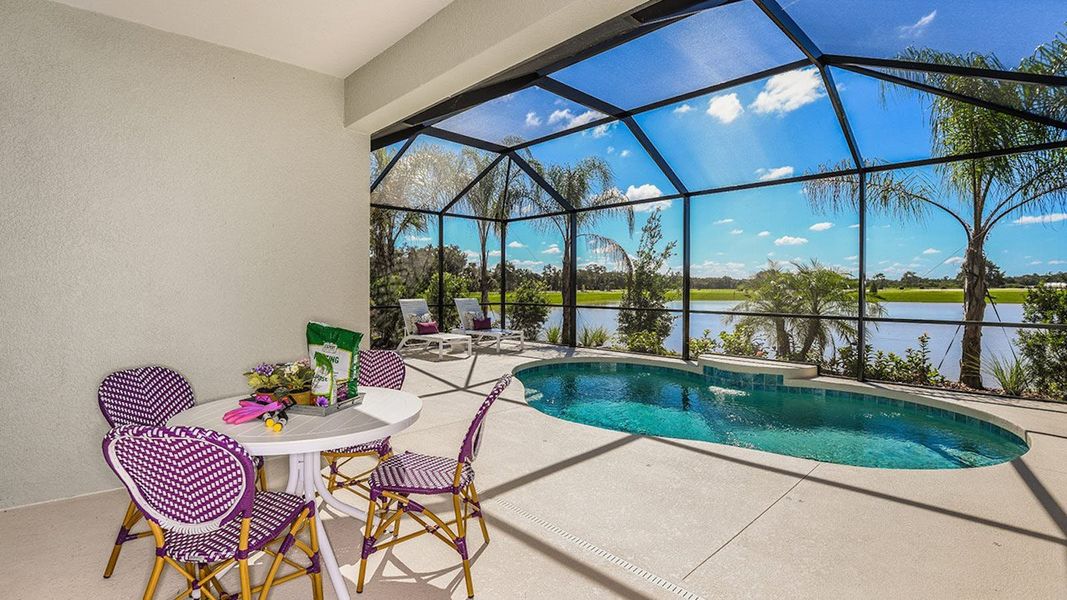 Exterior details and patio area of a home in Canoe Creek, Parrish (Image 3).