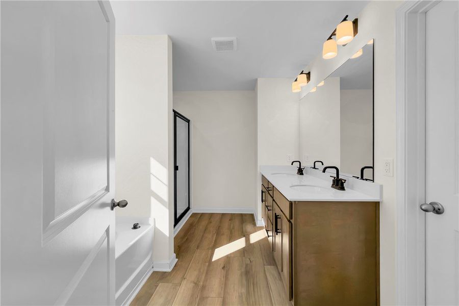 Furnished interior view inside a new home in Brownstone Park, Easley (Image 6).