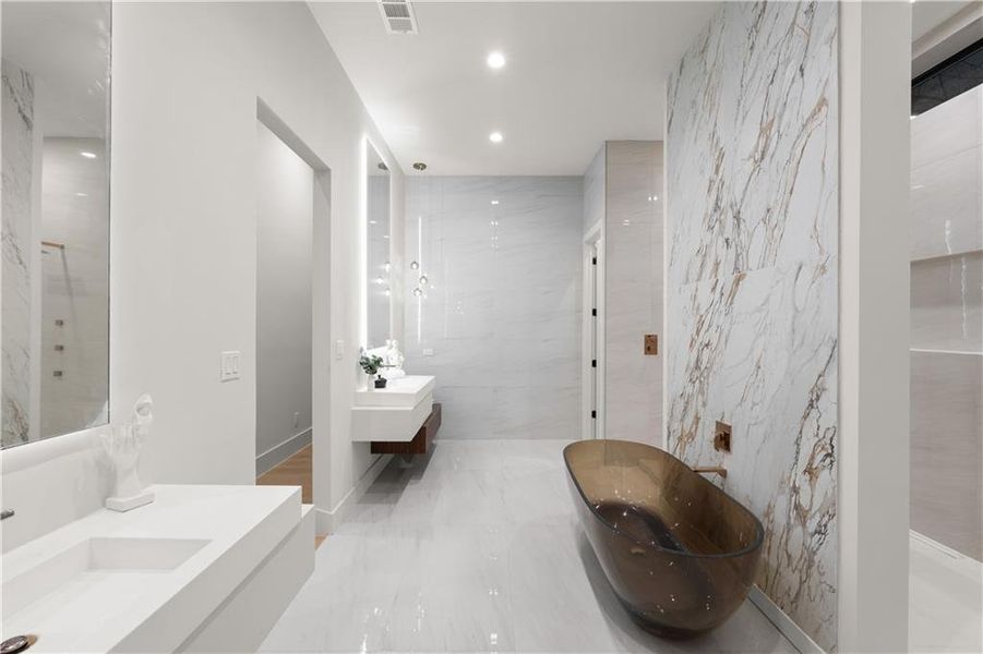 Furnished interior view inside a new home in , Atlanta (Image 61).