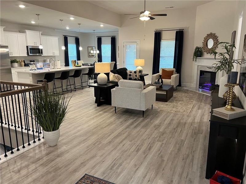 Furnished interior view inside a new home in The Fields of Walnut Creek, Pendergrass (Image 4).