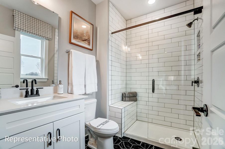 Furnished interior view inside a new home in Robinson Oaks, Gastonia (Image 27). Furnished interior view inside a new home in Robinson Oaks, Gastonia (Image 27).