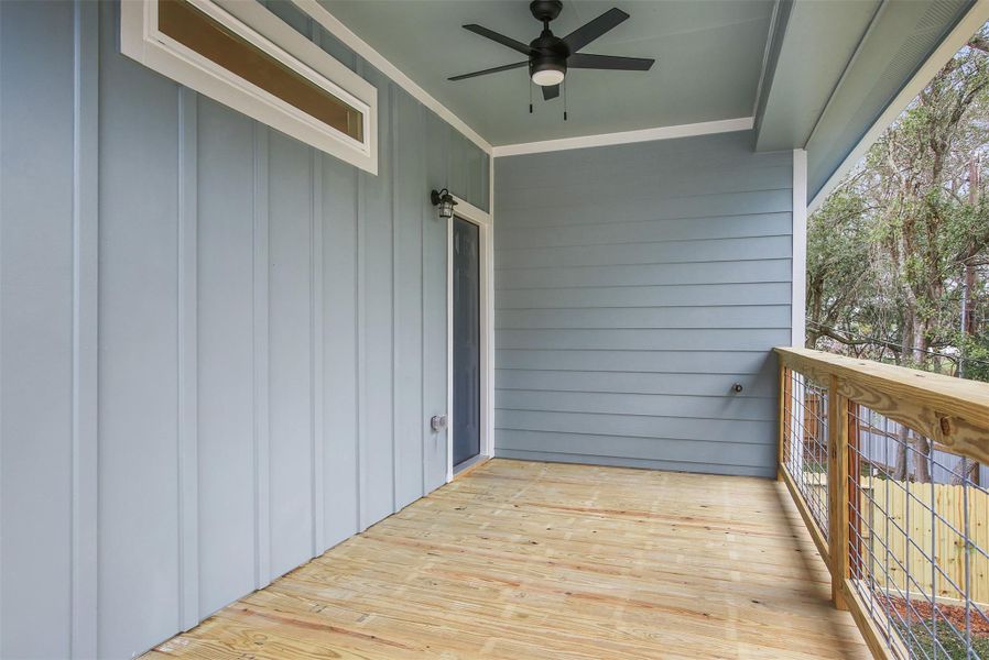 A second view of the upstairs back patio