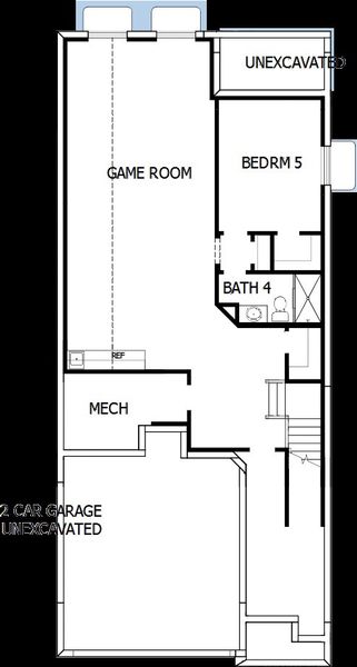 2D floor plan layout of this home in Revel Crossing at Wolf Ranch - The Panorama Collection, Colorado Springs, CO (Image 6).