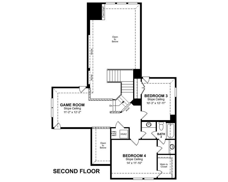 2D floor plan layout for the Summerfield by Beazer Homes in Enclave at Legacy Hills, Celina, TX (Image 4).