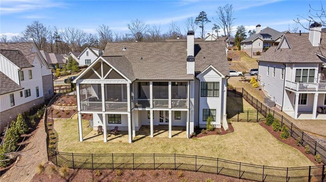 Exterior details and patio area of a home in , Dawsonville (Image 33).