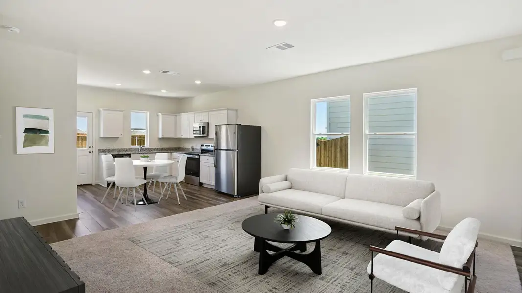 Furnished interior view inside a new home in Elm Park, Austin (Image 4). Furnished interior view inside a new home in Elm Park, Austin (Image 4).