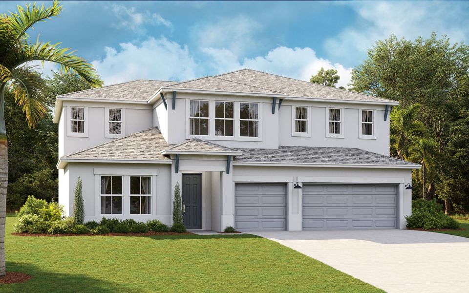 Representative exterior photo of a completed home built from the Florence by Cardel Homes in Fieldstone, Plant City, FL (Image 2).