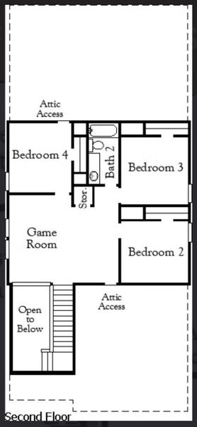 2D floor plan layout of this home in Creekhaven, Rosharon, TX (Image 2). 2D floor plan layout of this home in Creekhaven, Rosharon, TX (Image 2).