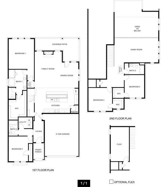 2D floor plan layout of this home in , Little Elm, TX (Image 4).