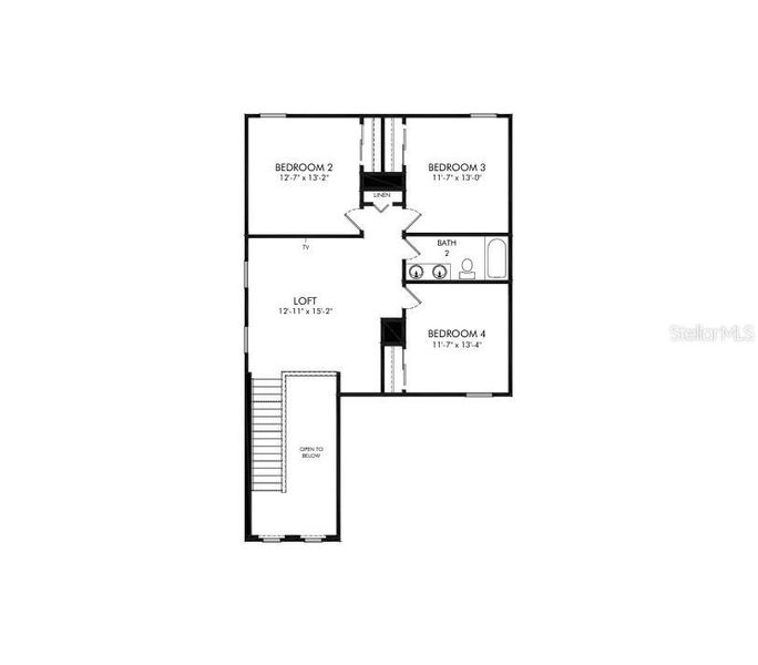 2D floor plan layout of this home in The Reserve at Hammock Oaks - Classic Series, Lady Lake, FL (Image 6).