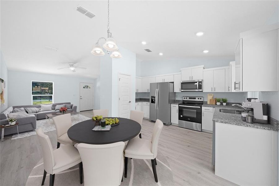 Furnished interior view inside a new home in , Ocala (Image 4).