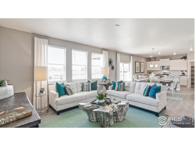 Furnished interior view inside a new home in Fossil Creek Ranch, Windsor (Image 7). Furnished interior view inside a new home in Fossil Creek Ranch, Windsor (Image 7).