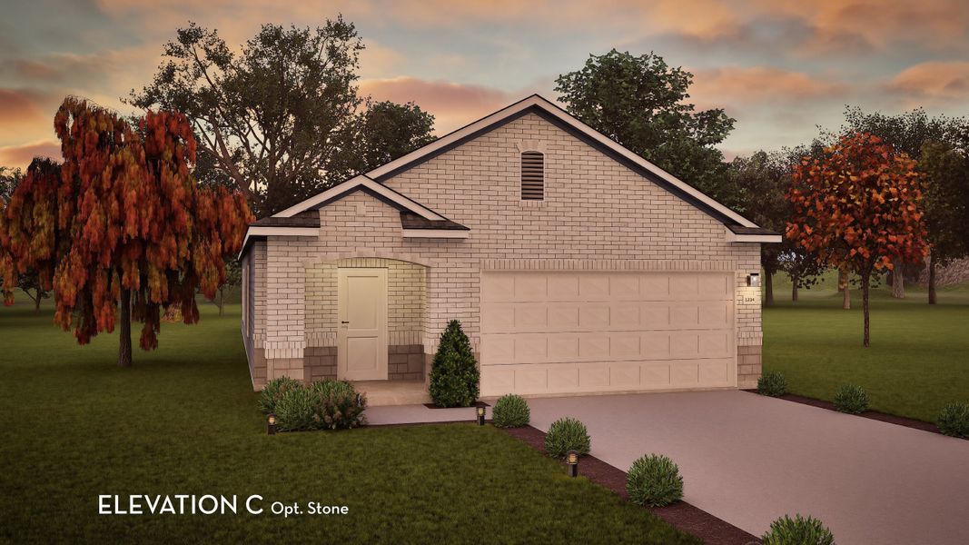 Representative exterior photo of a completed home built from the Pecan by CastleRock Communities in Chasin Heights, Converse, TX (Image 24). Representative exterior photo of a completed home built from the Pecan by CastleRock Communities in Chasin Heights, Converse, TX (Image 24).