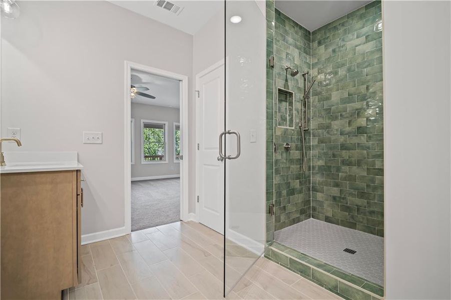 Furnished interior view inside a new home in The Retreat at River Green, Canton (Image 7).