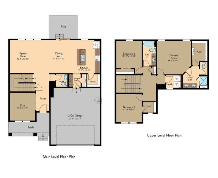 2D floor plan layout for the Snowberry by View Homes in The Glen-12, Colorado Springs, CO (Image 3). 2D floor plan layout for the Snowberry by View Homes in The Glen-12, Colorado Springs, CO (Image 3).