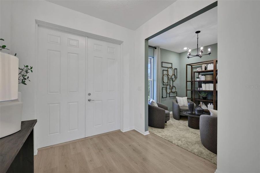 Furnished interior view inside a new home in Creekside Run at Babcock Ranch, Punta Gorda (Image 39). Furnished interior view inside a new home in Creekside Run at Babcock Ranch, Punta Gorda (Image 39).