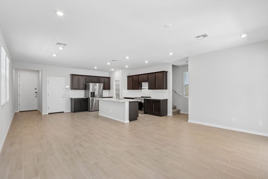 A large empty kitchen.