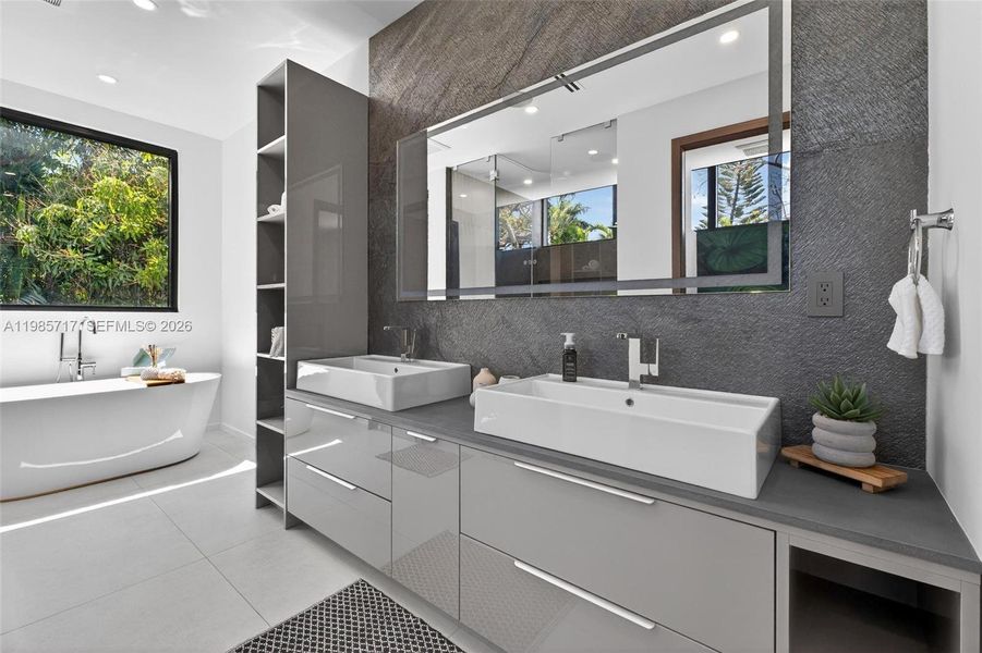 Furnished interior view inside a new home in , Miami (Image 53).