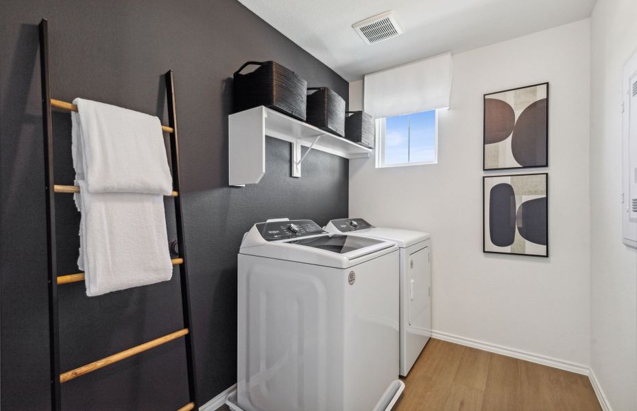 Spacious laundry room