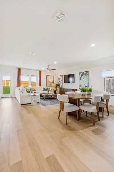 Dining Room in a Terra Vella Hayden Model Home in Fort Worth TX by Trophy Signature Homes
