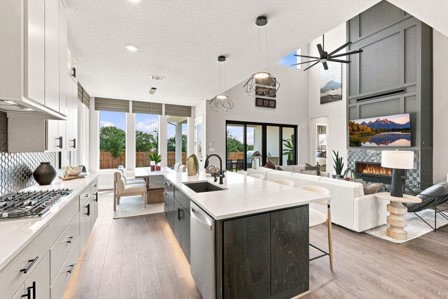 Representative furnished interior of a home built from the Jonestown by Scott Felder Homes in Esperanza, Boerne (Image 8).
