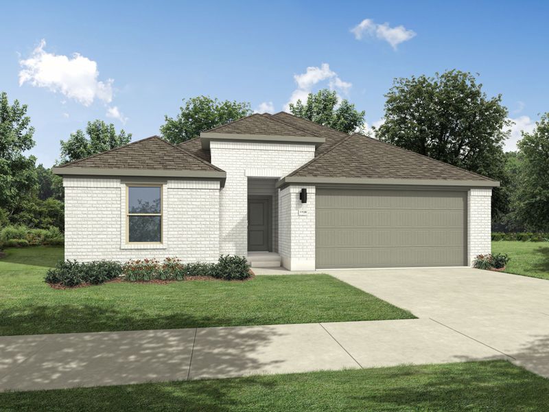 Front exterior of a new home in Cibolo Hills West, Fort Worth, TX, highlighting curb appeal (Image 2). Front exterior of a new home in Cibolo Hills West, Fort Worth, TX, highlighting curb appeal (Image 2).