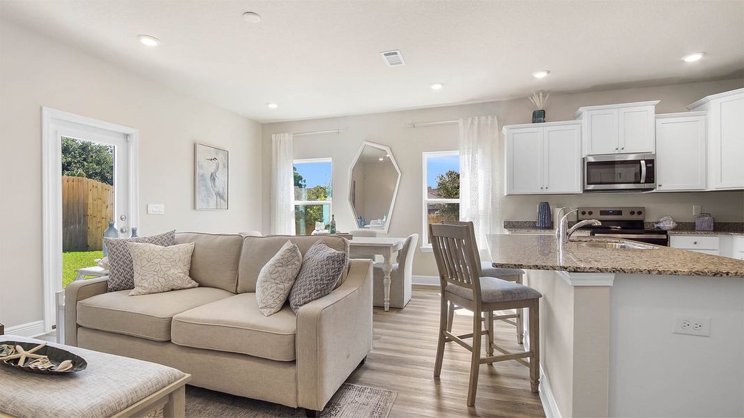 Representative furnished interior of a home built from the Palm Exterior by D.R. Horton in Hawks Landing Townhomes, Santa Rosa Beach (Image 10).