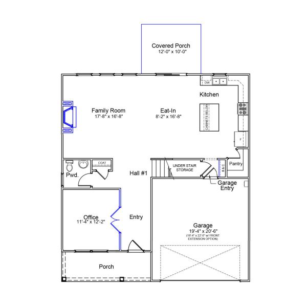 2D floor plan layout of this home in Pebble Branch, Chapin, SC (Image 3).
