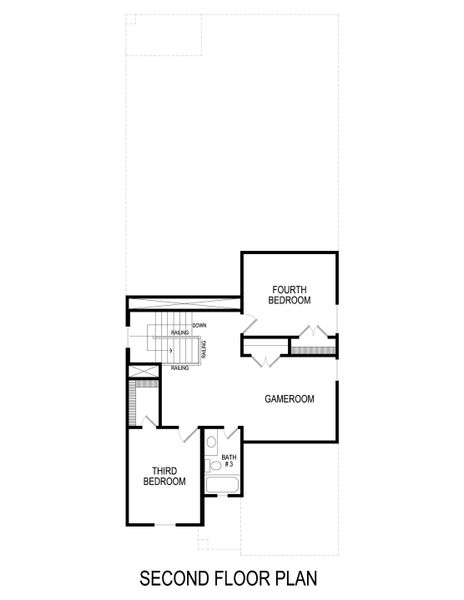 2D floor plan layout for the Rayburn R by First Texas Homes in Trails at Cottonwood Creek, Rowlett, TX (Image 4). 2D floor plan layout for the Rayburn R by First Texas Homes in Trails at Cottonwood Creek, Rowlett, TX (Image 4).