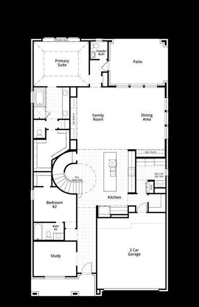 2D floor plan layout for the Hanford by Highland Homes in Wildflower Ranch, Fort Worth, TX (Image 1). 2D floor plan layout for the Hanford by Highland Homes in Wildflower Ranch, Fort Worth, TX (Image 1).