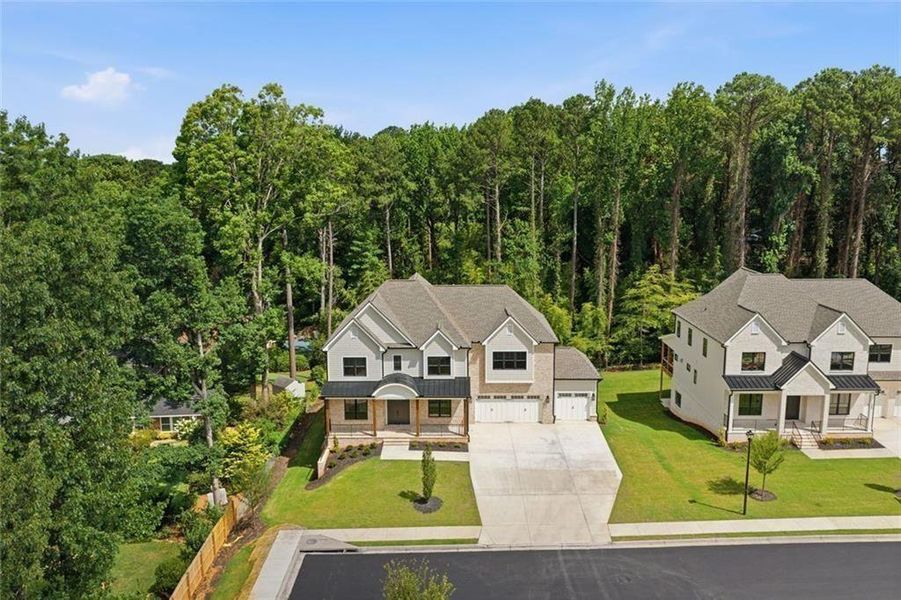 Front exterior of a new home in , Atlanta, GA, highlighting curb appeal (Image 26). Front exterior of a new home in , Atlanta, GA, highlighting curb appeal (Image 26).