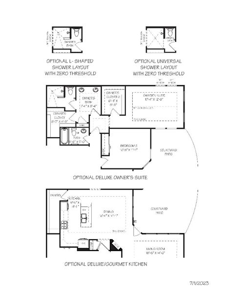 2D floor plan layout for the Palazzo by Epcon Communities in The Courtyards at Hodges Farm, Charlotte, NC (Image 25).