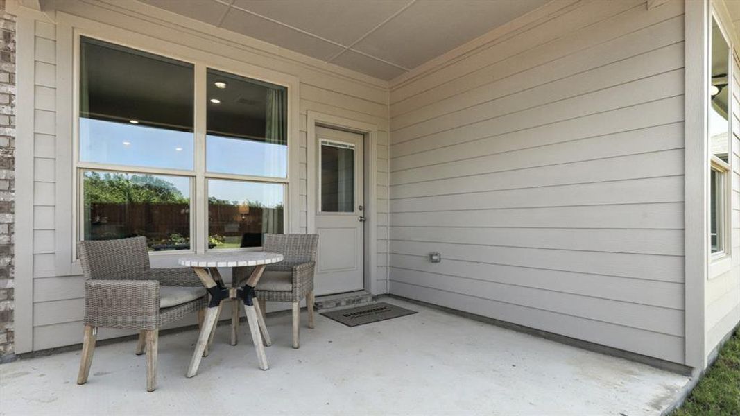 Patio - All Home and community information, including pricing, included features, terms, availability and amenities, are subject to change at any time without notice or obligation. All Drawings, pictures, photographs, video, square footages, floor plans, elevations, features, colors and sizes are approximate for illustration purposes only and will vary from the homes as built.