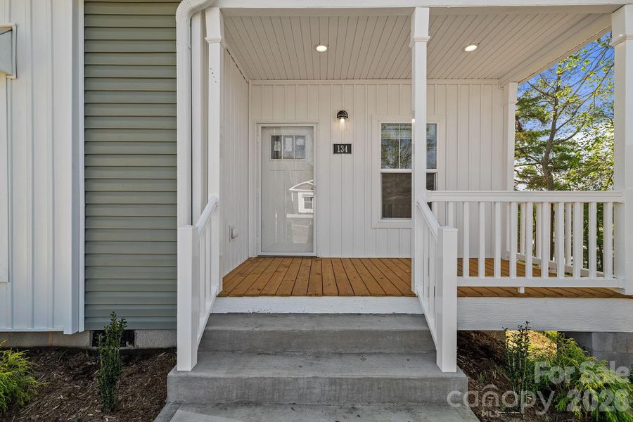 Exterior details and patio area of a home in , Asheville (Image 3).