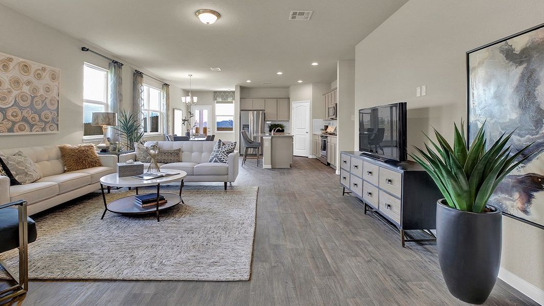 Representative furnished interior of a home built from the The Roosevelt by D.R. Horton in Southgrove, Kyle (Image 19). Representative furnished interior of a home built from the The Roosevelt by D.R. Horton in Southgrove, Kyle (Image 19).