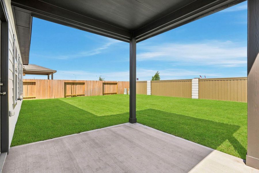 Exterior details and patio area of a home in Mirabella, Brookshire (Image 4).