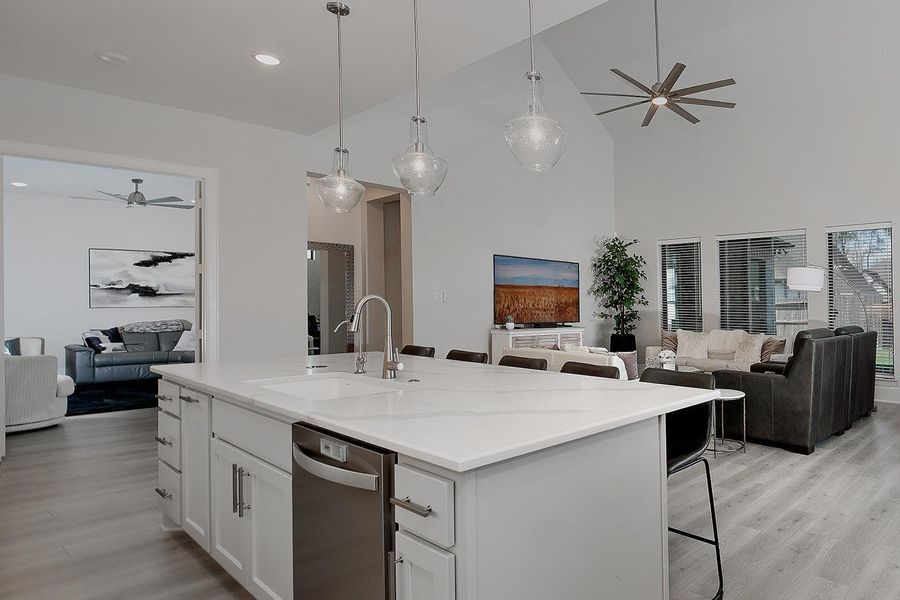 Furnished interior view inside a new home in The Highlands - 65', Porter (Image 30). Furnished interior view inside a new home in The Highlands - 65', Porter (Image 30).