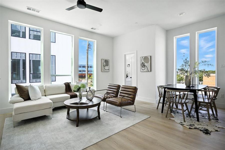 Furnished interior view inside a new home in , Dallas (Image 22).