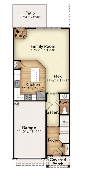 1st Floor with Optional Kitchen Island 1st Floor with Optional Kitchen Island