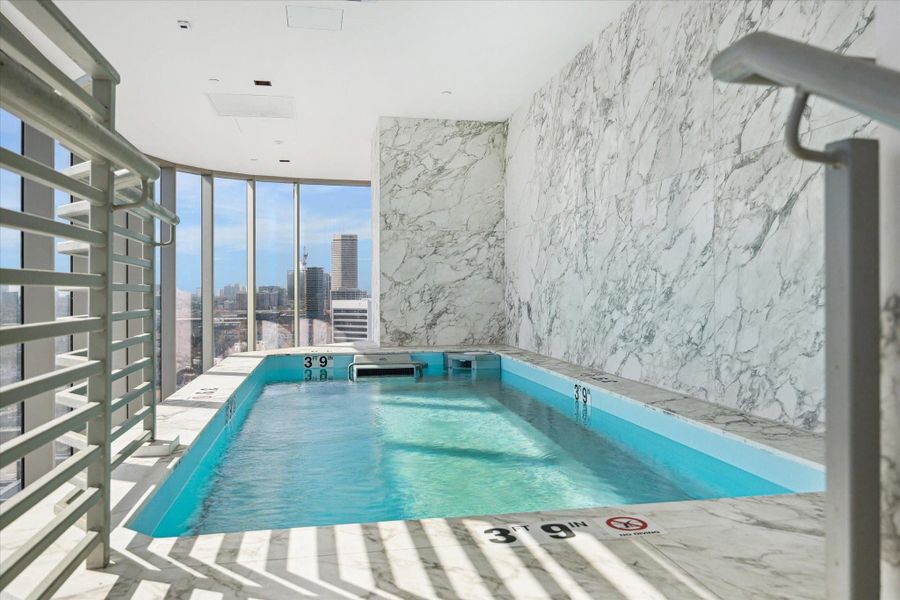 Residents have access to this jet powered lap pool; reservation only