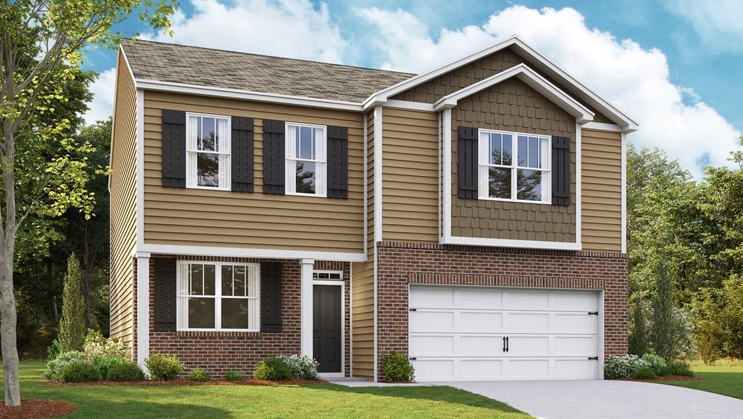 Front exterior of a new home in Timberwalk, Cookeville, TN, highlighting curb appeal (Image 19).