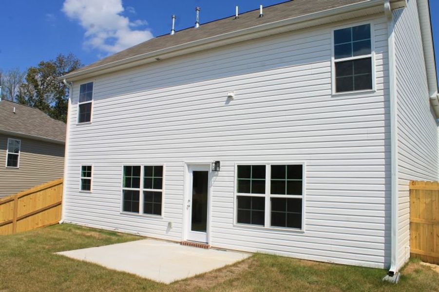 Exterior details and patio area of a home in The Wilcox, Greensboro (Image 3).