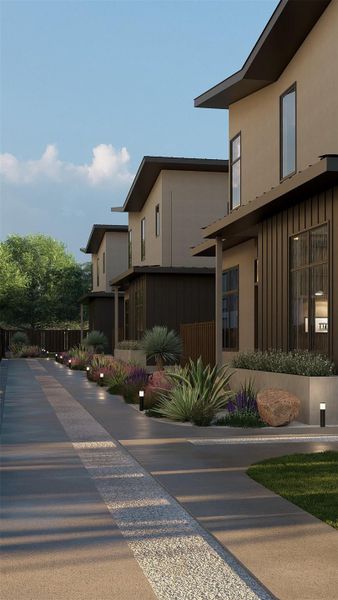 View of property exterior featuring stucco siding
