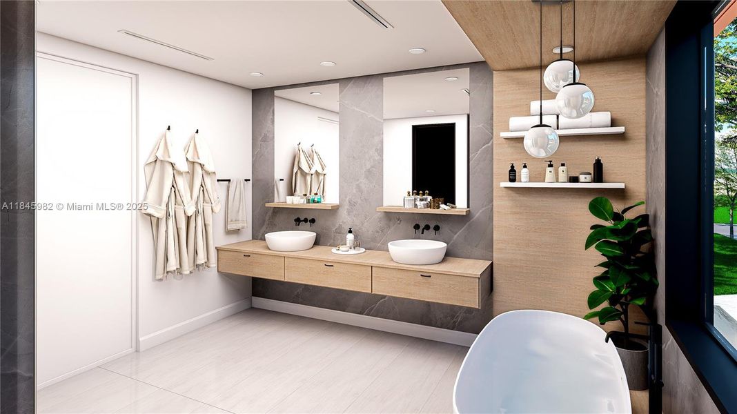 Furnished interior view inside a new home in , Pompano Beach (Image 10).