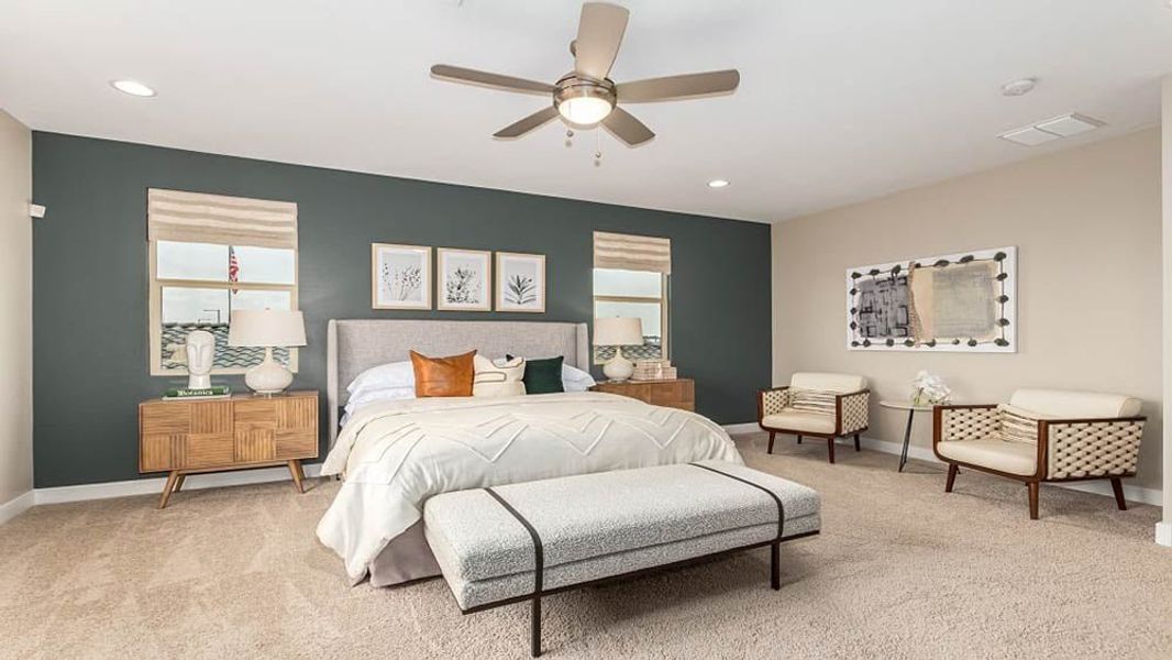 Representative furnished interior of a home built from the Redwood by Taylor Morrison in Paradisi, Surprise (Image 20).