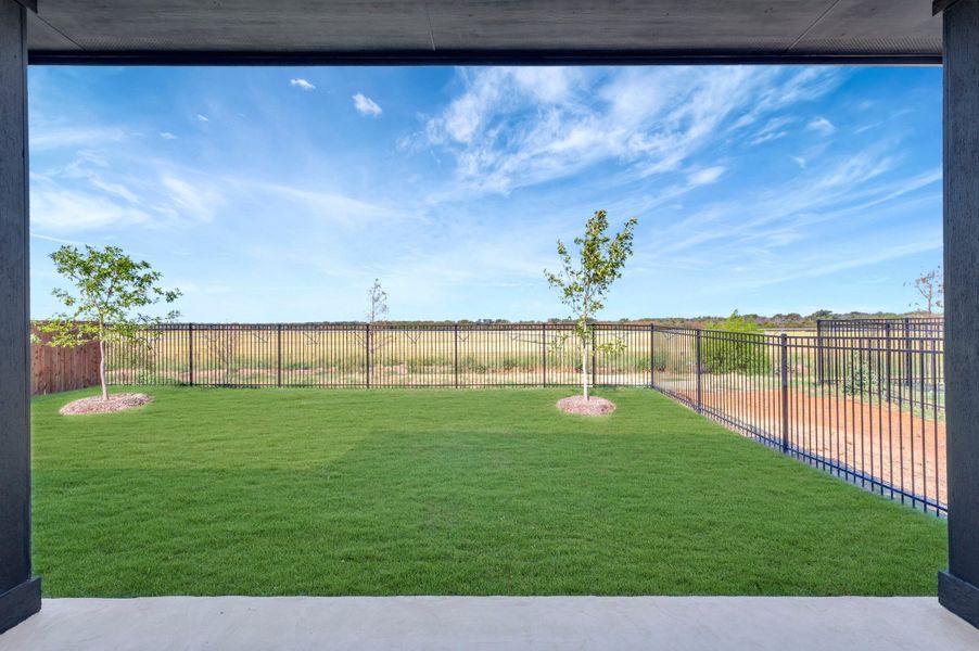 Exterior details and patio area of a home in Sandbrock Ranch, Aubrey (Image 4). Exterior details and patio area of a home in Sandbrock Ranch, Aubrey (Image 4).